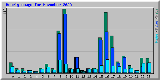 Hourly usage for November 2020